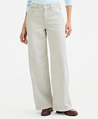 Style & Co Women's High-Waist Wide-Leg Cotton-Blend Pants, Macy's Exclusive