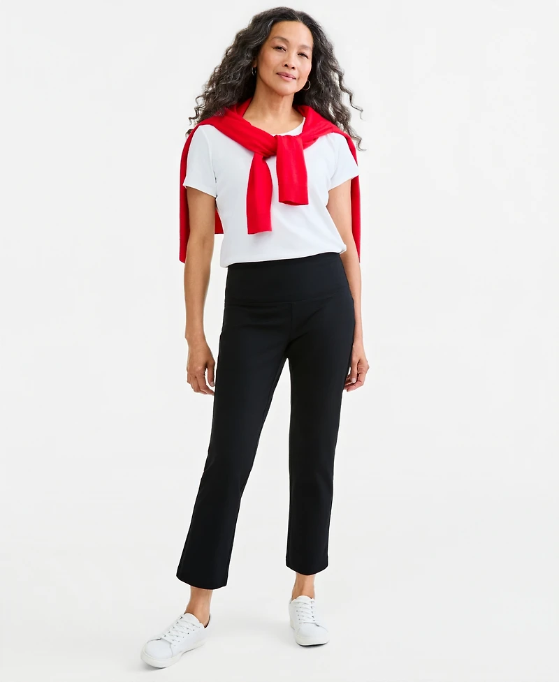 Style & Co Women's Pull-On Straight-Leg Ponte Pants, Macy's Exclusive
