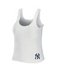 Wear by Erin Andrews Women's Cream New York Yankees Plus Cozy Scoop Neck Tank Top Pants Set