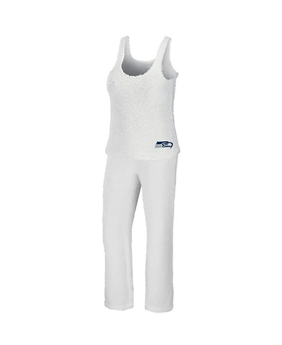Wear by Erin Andrews Women's 2-Piece Cream Seattle Seahawks Plus Cozy Scoop Neck Tank Top & Pants Set