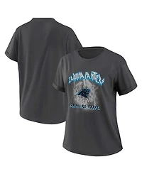 Wear by Erin Andrews Women's Charcoal Carolina Panthers Boyfriend T-Shirt