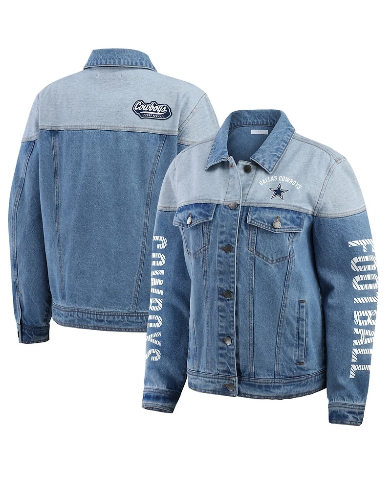 Wear by Erin Andrews Women's Dallas Cowboys Full-Button Denim Jacket