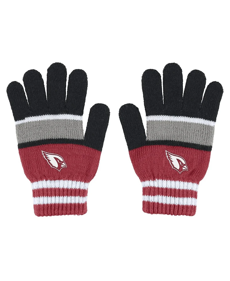 Wear by Erin Andrews Women's Arizona Cardinals Stripe Glove Scarf Set