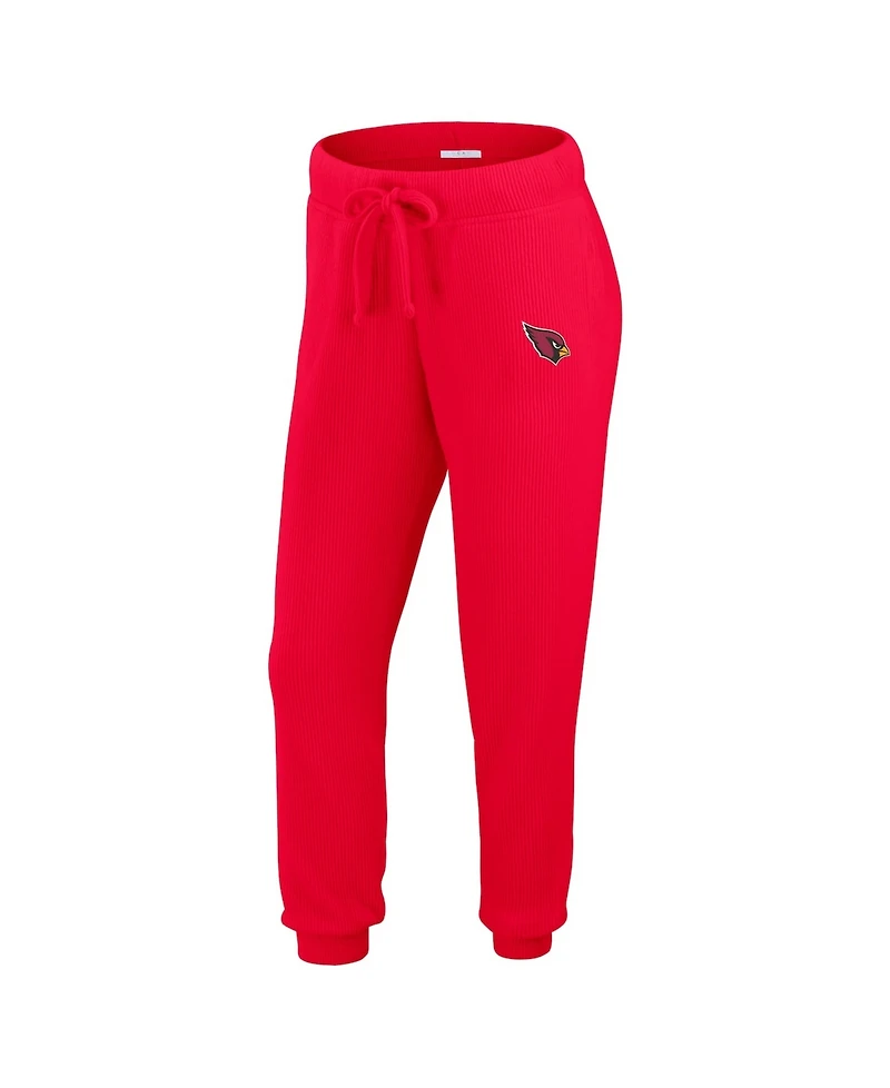 Wear by Erin Andrews Women's 2-Piece Cream Arizona Cardinals Knitted Tri-Blend Long Sleeve T-Shirt & Pants Lounge Set