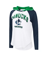G-iii 4Her by Carl Banks Women's G-iii 4Her by Carl Banks White Vancouver Canucks Vip Raglan Long Sleeve Hoodie