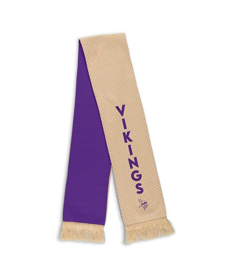 Wear by Erin Andrews Women's Minnesota Vikings Tonal Microcheck Scarf Glove Set