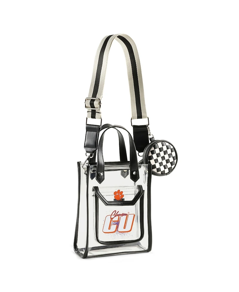 Wear by Erin Andrews Clemson Tigers Clear Stadium Crossbody Purse with Coin Pouch