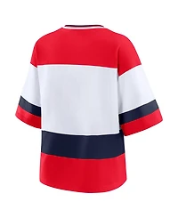 Wear by Erin Andrews Women's Red/White Washington Capitals Jersey Style T-Shirt