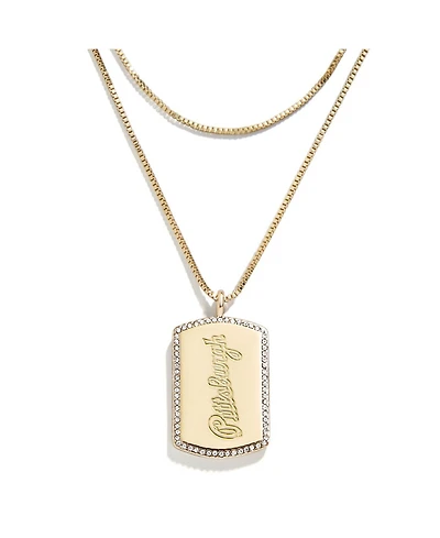 Wear by Erin Andrews x Baublebar Pittsburgh Pirates Dog Tag Necklace
