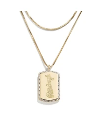 Wear by Erin Andrews x Baublebar Pittsburgh Pirates Dog Tag Necklace