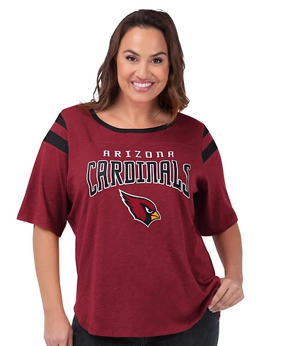G-iii 4Her by Carl Banks Women's Cardinal Arizona Cardinals Plus Linebacker T-Shirt