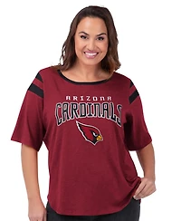 G-iii 4Her by Carl Banks Women's Cardinal Arizona Cardinals Plus Linebacker T-Shirt