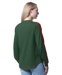 G-iii 4Her by Carl Banks Women's Green Minnesota Wild Advantage Thermal Long-Sleeve Tri-Blend T-Shirt
