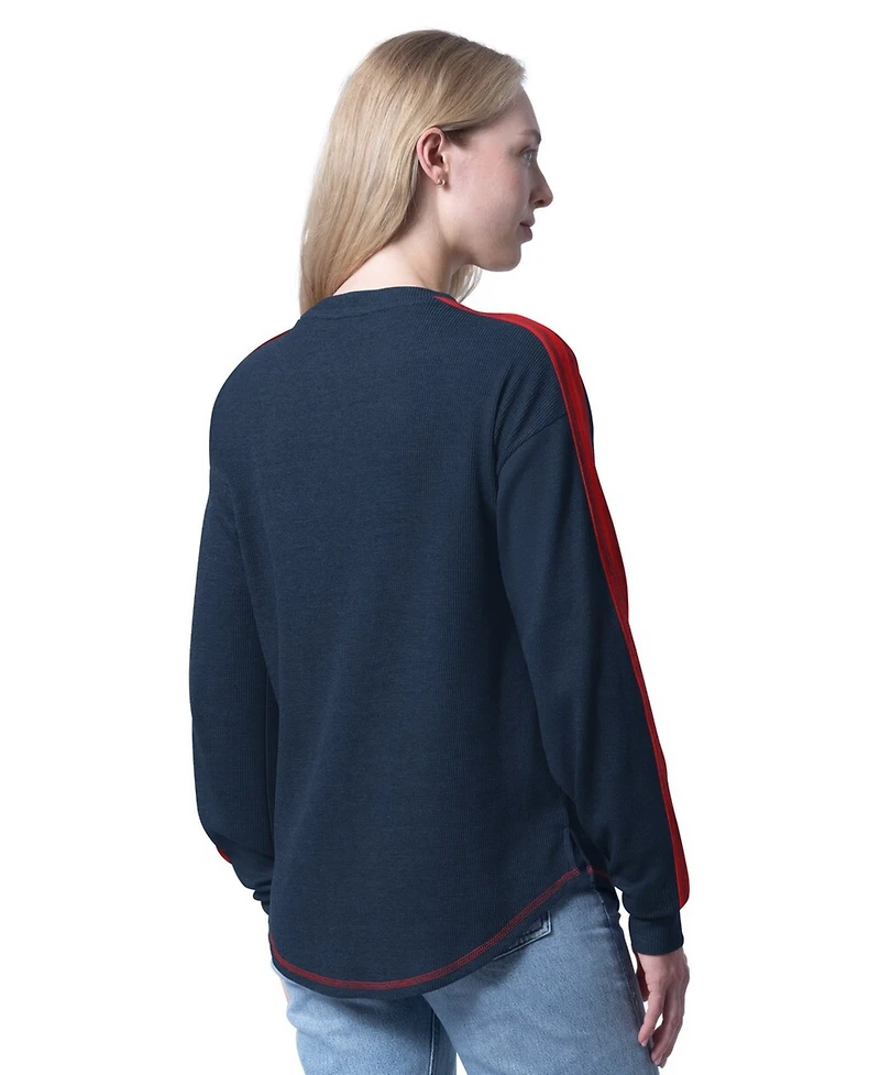 G-iii 4Her by Carl Banks Women's Navy La Clippers Advantage Tri-Blend Long Sleeve T-Shirt