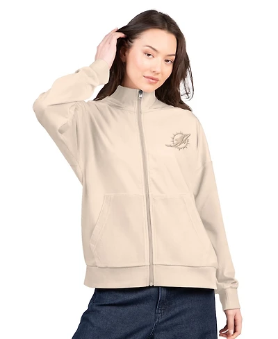 G-iii 4Her by Carl Banks Women's Tan Miami Dolphins Rookie Full-Zip Hoodie