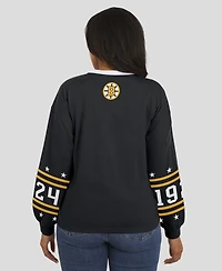 Wear by Erin Andrews Women's Black Boston Bruins Long-Sleeve Sport T-Shirt