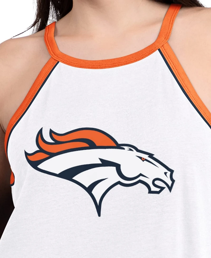 G-iii 4Her by Carl Banks Women's White Denver Broncos Redemption Win Slub Tank Top