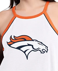 G-iii 4Her by Carl Banks Women's White Denver Broncos Redemption Win Slub Tank Top
