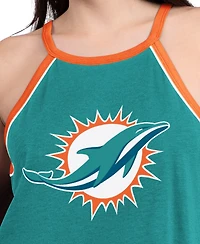 G-iii 4Her by Carl Banks Women's Aqua Miami Dolphins Redemption Win Slub Tank Top