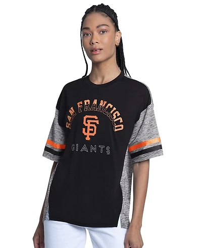 G-iii 4Her by Carl Banks Women's Black San Francisco Giants Off-Season Oversized Top