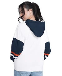 G-iii 4Her by Carl Banks Women's White/Navy Houston Astros Key Player Oversized Hooded Long Sleeve T-Shirt