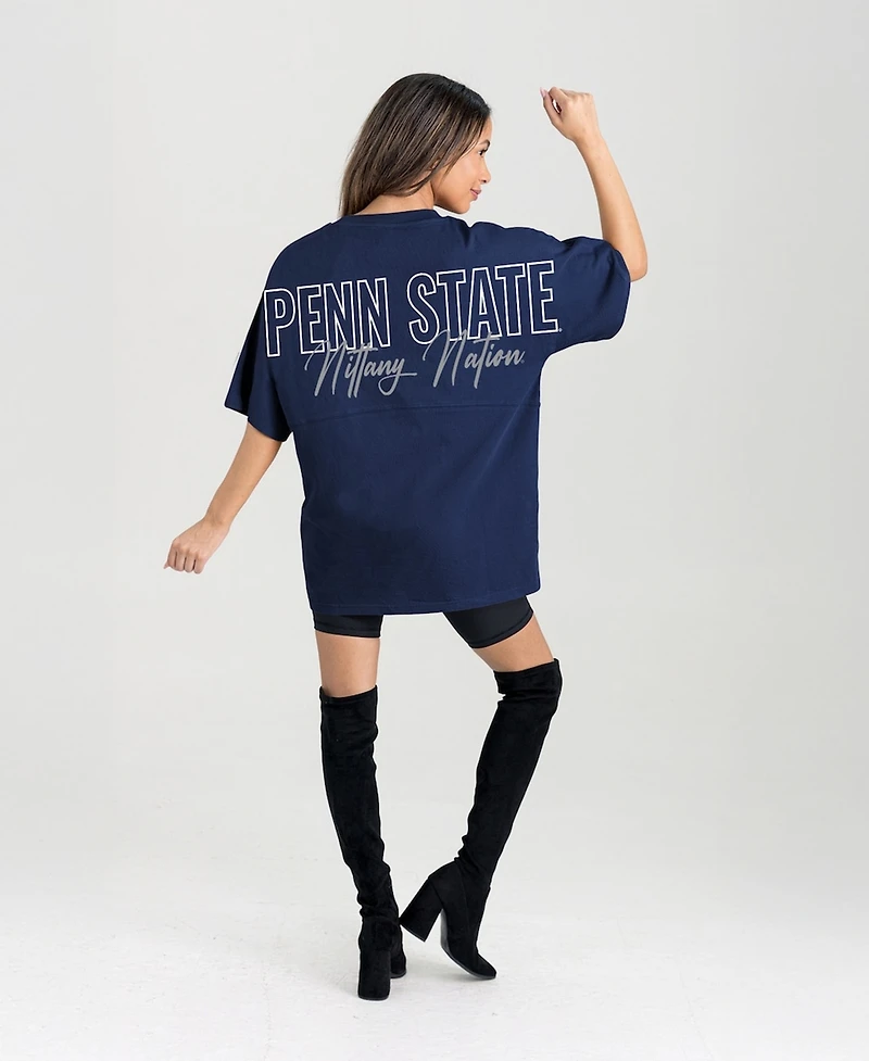 Gameday Couture Women's Navy Penn State Nittany Lions Oversized Back at Ya T-Shirt