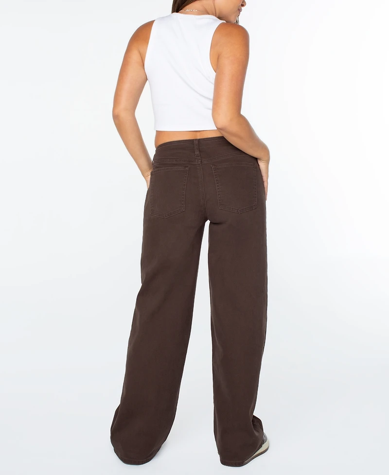 Celebrity Pink Women's Mid-Rise Baggy Jeans