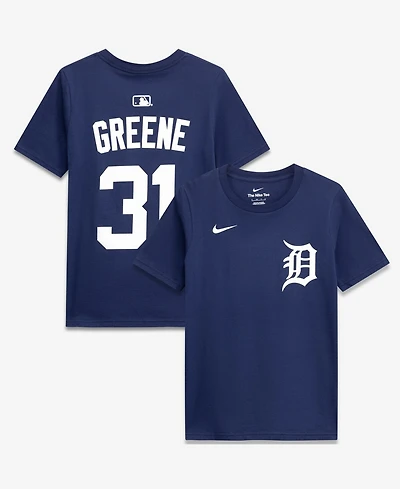 Nike Big Boys and Girls Riley Greene Navy Detroit Tigers Name & Number T-Shirt