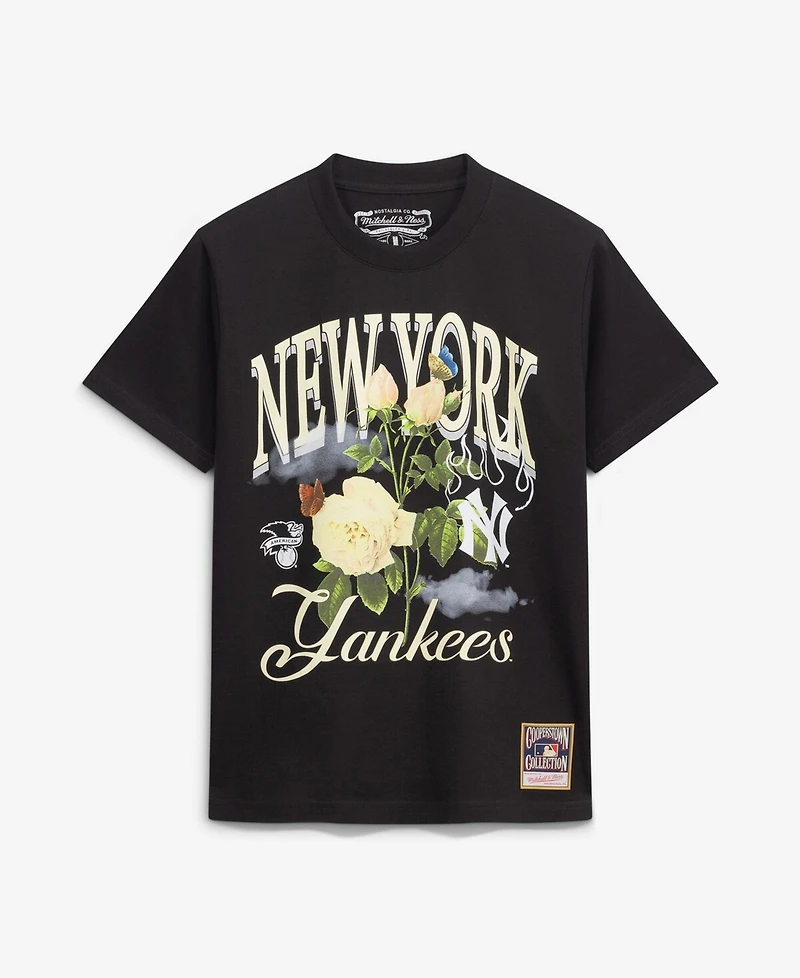 Mitchell & Ness Men's Black New York Yankees Cooperstown Floral T-Shirt