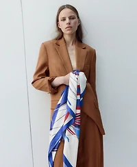 Mango Women's Straight-Fit Suit Blazer