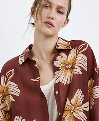 Mango Women's Printed Lyocell Shirt
