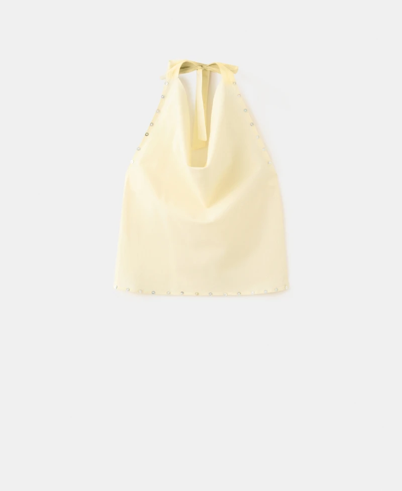 Mango Women's Buttons Halter-Neck Top