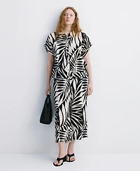Mango Women's Flowy Printed Shirt
