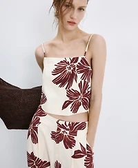 Mango Women's Floral-Printed Tank Top
