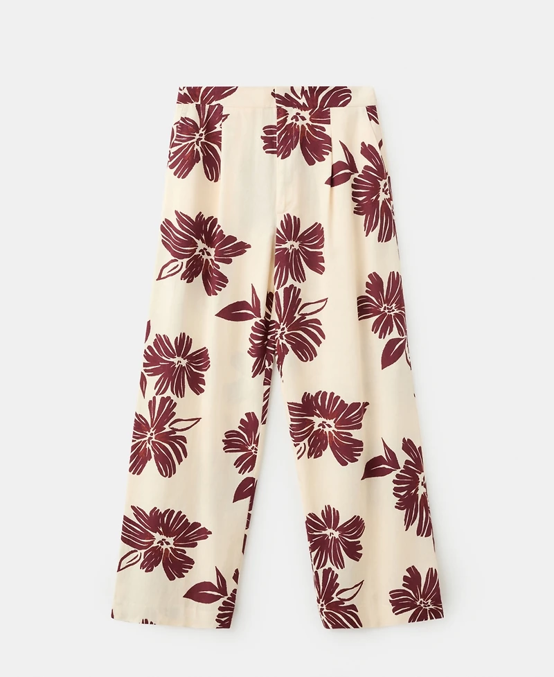 Mango Women's Printed Pleated Pants