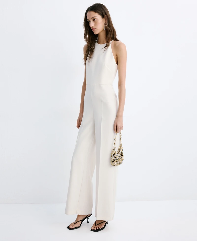 Mango Women's Long Halter-Neck Jumpsuit