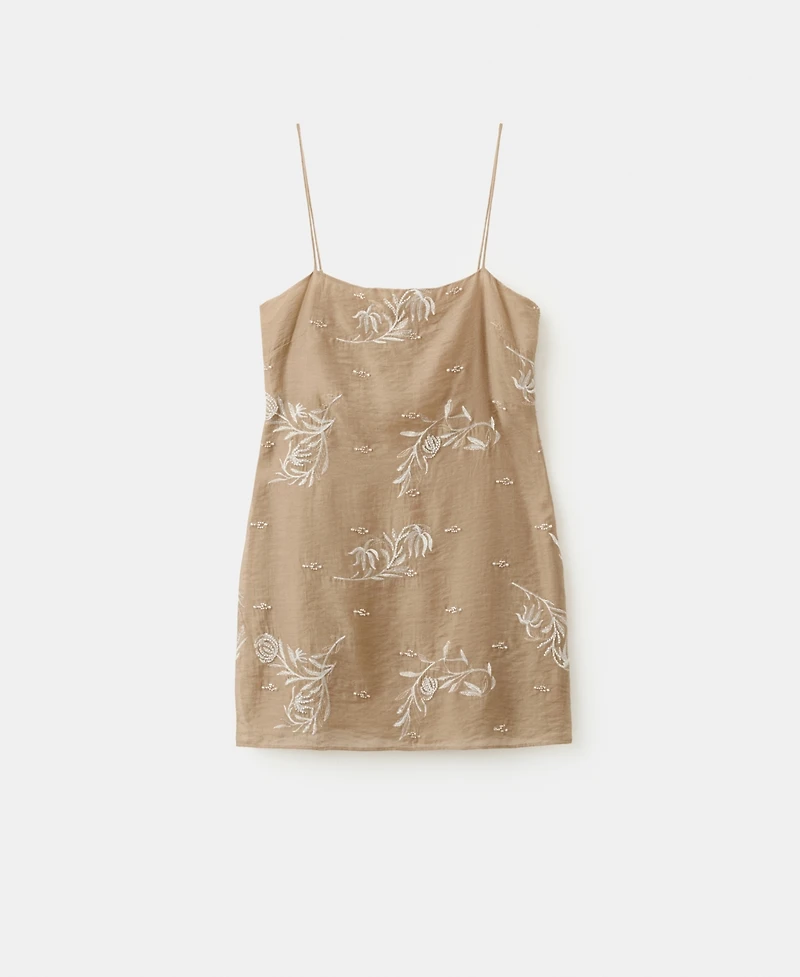 Mango Women's Embroidered Lyocell Dress