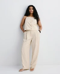 Mango Women's Lyocell Button Top