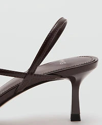 Mango Women's Straps Kitten Heel Sandals