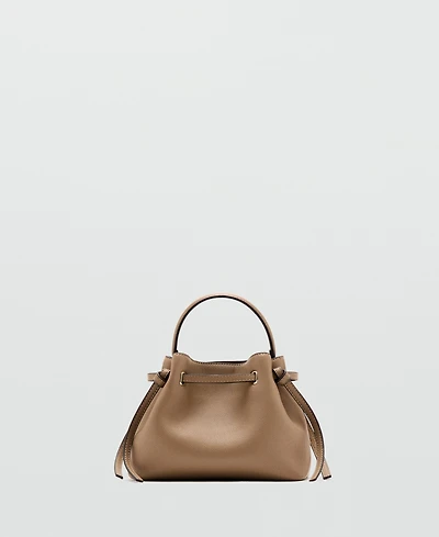 Mango Women's Faux-Leather Bucket Handbag