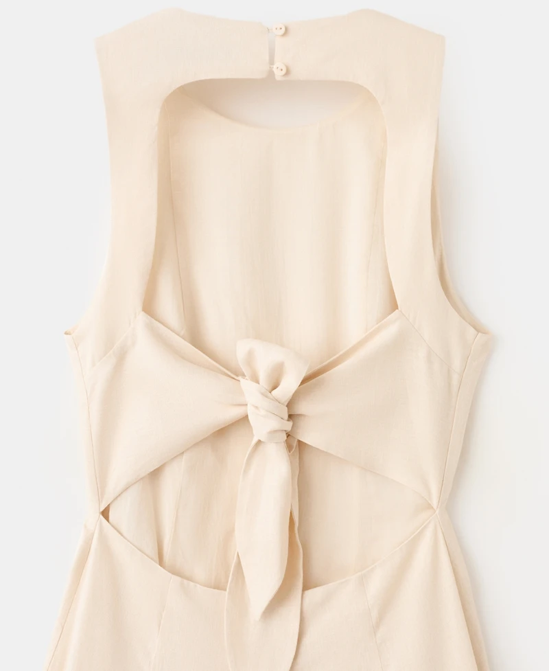 Mango Women's A-Line Linen Dress