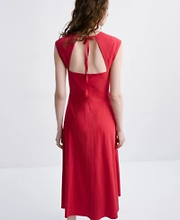Mango Women's Open Back Midi-Dress