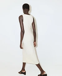 Mango Women's Draped Waist Fitted Dress
