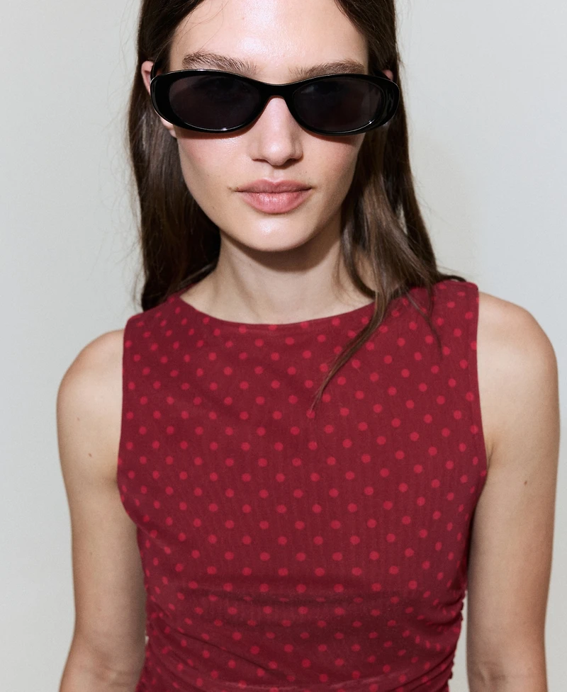 Mango Women's Polka Dot Tulle Dress