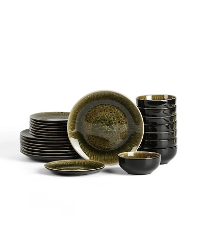 Stone Lain Riley 24-Piece Dinnerware Set, Service For 8
