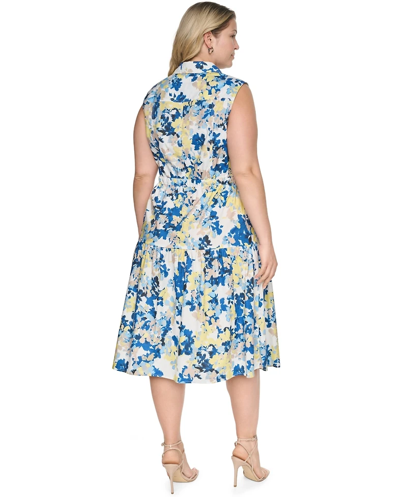 Calvin Klein Plus Printed Sleeveless Dress