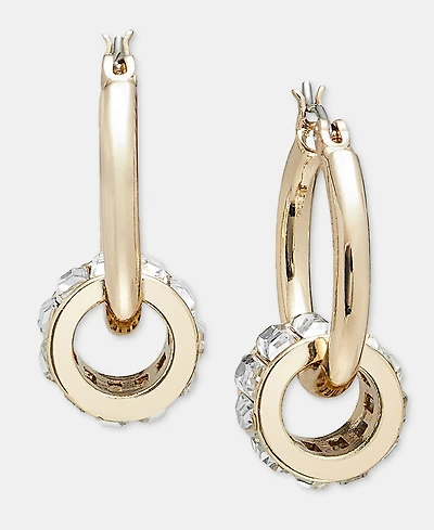 On 34th Glass Drop Hoop Earrings, Macy's Exclusive