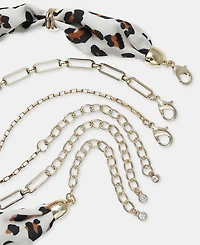 On 34th Leopard Scarf Three-Row Layered Necklace, Macy's Exclusive