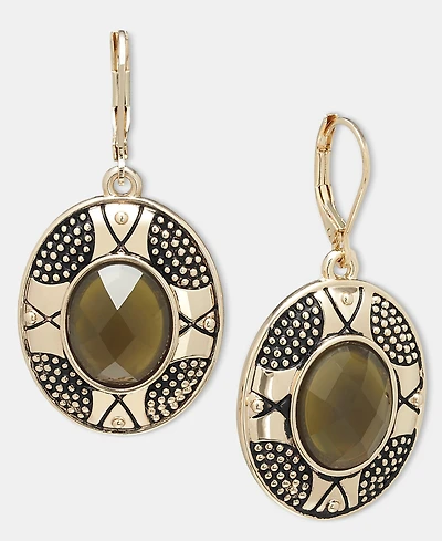 Style & Co Green Jewel Drop Earrings, Macy's Exclusive