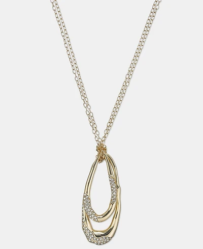 Style & Co Glass Crystal Long Double Drop Pendant Necklace, Macy's Exclusive